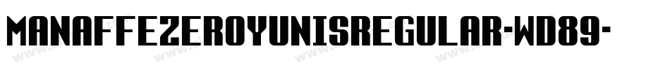 ManaffeZeroYunisRegular-Wd89字体转换