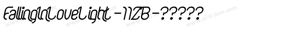 FallingInLoveLight-11ZB字体转换