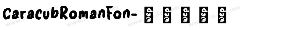 CaracubRomanFon字体转换