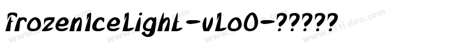 FrozenIceLight-vLoO字体转换