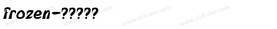 Frozen字体转换