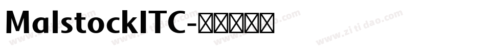 MalstockITC字体转换