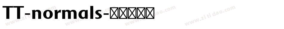 TT-normals字体转换