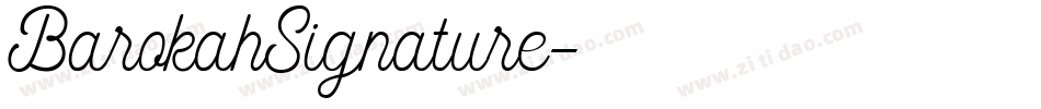 BarokahSignature字体转换