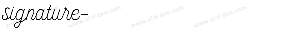 signature字体转换