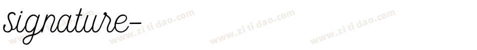 signature字体转换