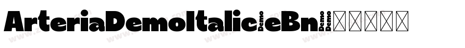 ArteriaDemoItalic-eBn6字体转换