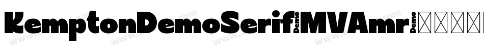 KemptonDemoSerif-MVAmr字体转换