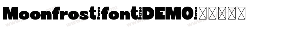Moonfrost-font-DEMO字体转换