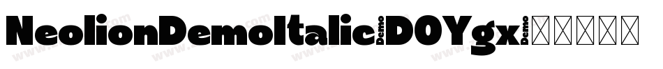 NeolionDemoItalic-DOYgx字体转换