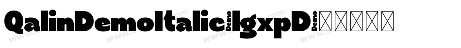 QalinDemoItalic-lgxpD字体转换