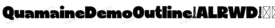 QuamaineDemoOutline-ALRWD字体转换