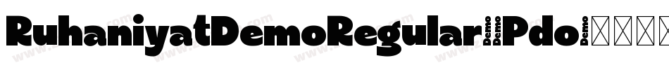 RuhaniyatDemoRegular-0Pdo字体转换