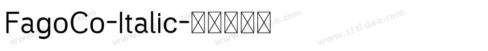 FagoCo-Italic字体转换