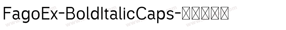 FagoEx-BoldItalicCaps字体转换
