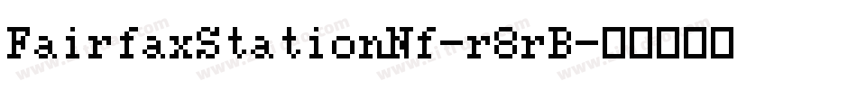 FairfaxStationNf-r8rB字体转换