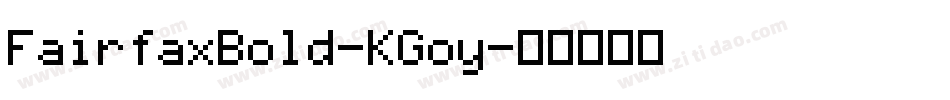 FairfaxBold-KGoy字体转换