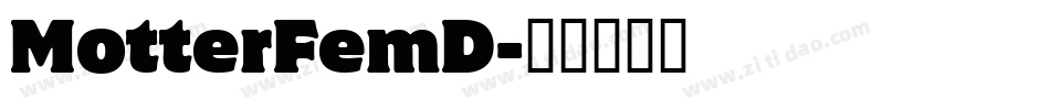 MotterFemD字体转换