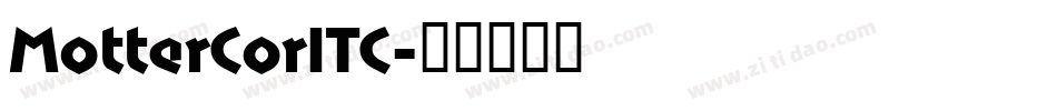 MotterCorITC字体转换