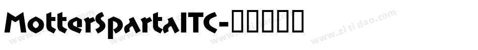 MotterSpartaITC字体转换