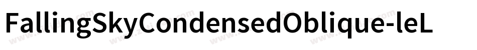 FallingSkyCondensedOblique-leLw字体转换