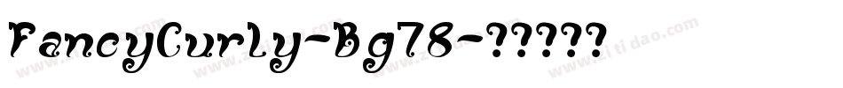 FancyCurly-Bg78字体转换
