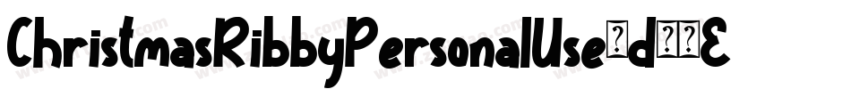 ChristmasRibbyPersonalUse-d99EK字体转换