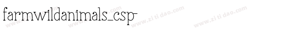 farmwildanimals_csp字体转换