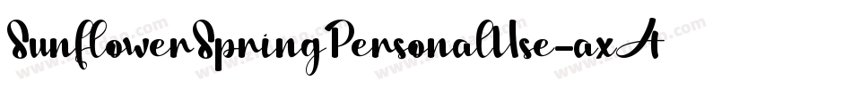 SunflowerSpringPersonalUse-axA85字体转换