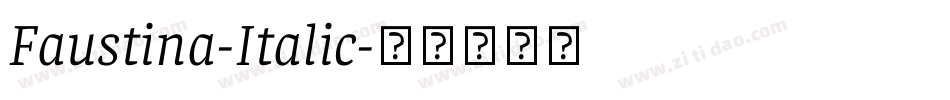 Faustina-Italic字体转换