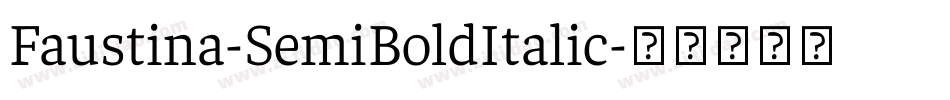 Faustina-SemiBoldItalic字体转换