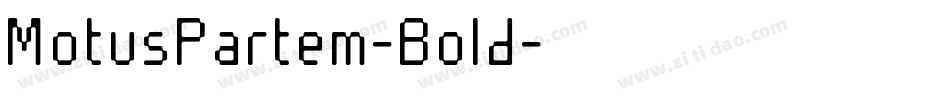 MotusPartem-Bold字体转换