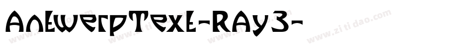 AntwerpText-RAy3字体转换