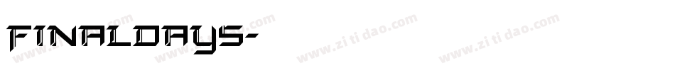 FinalDays字体转换