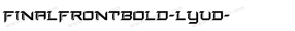 FinalFrontBold-lyVD字体转换