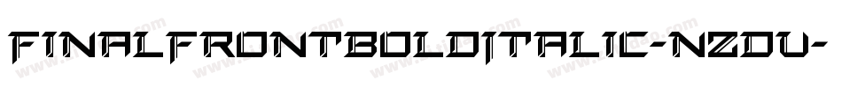 FinalFrontBoldItalic-nzDV字体转换