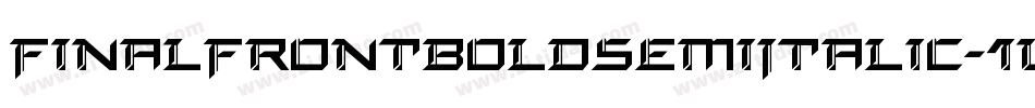 FinalFrontBoldSemiItalic-1Wl0字体转换