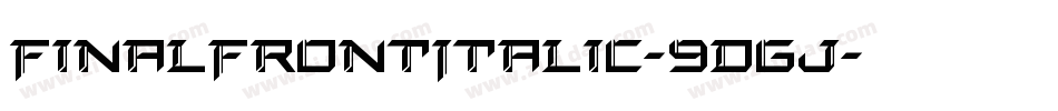 FinalFrontItalic-9DGj字体转换