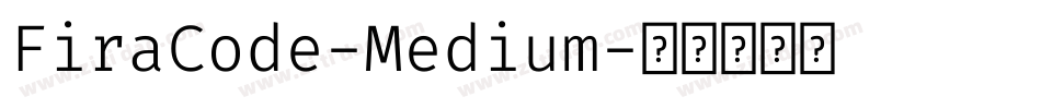 FiraCode-Medium字体转换