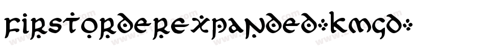 FirstOrderExpanded-KmGD字体转换