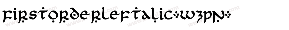 FirstOrderLeftalic-wzPn字体转换