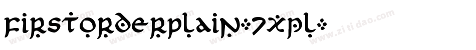 FirstOrderPlain-7xpl字体转换