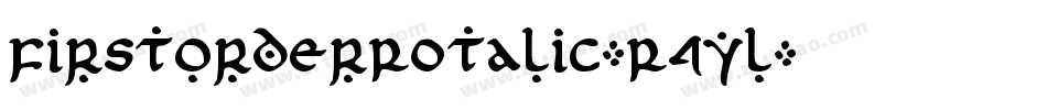 FirstOrderRotalic-R4yl字体转换