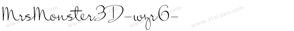MrsMonster3D-wzr6字体转换