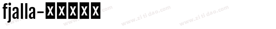 fjalla字体转换