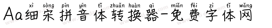 Aa细宋拼音体转换器字体转换