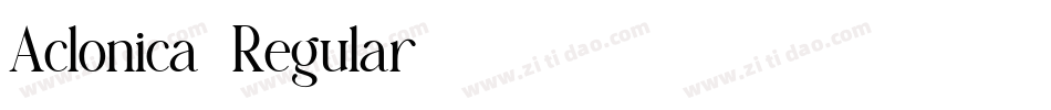 Aclonica-Regular字体转换
