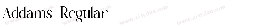 Addams-Regular字体转换