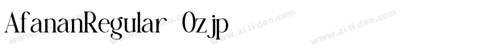 AfananRegular-Ozjp字体转换