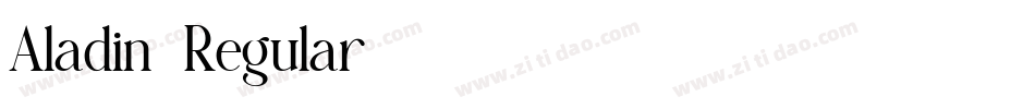 Aladin-Regular字体转换